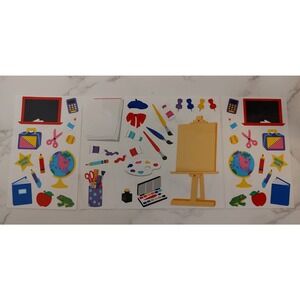 Vintage Mrs. Grossman's Back To School Mod Mini Lot Pencil Globe Paint Art S8